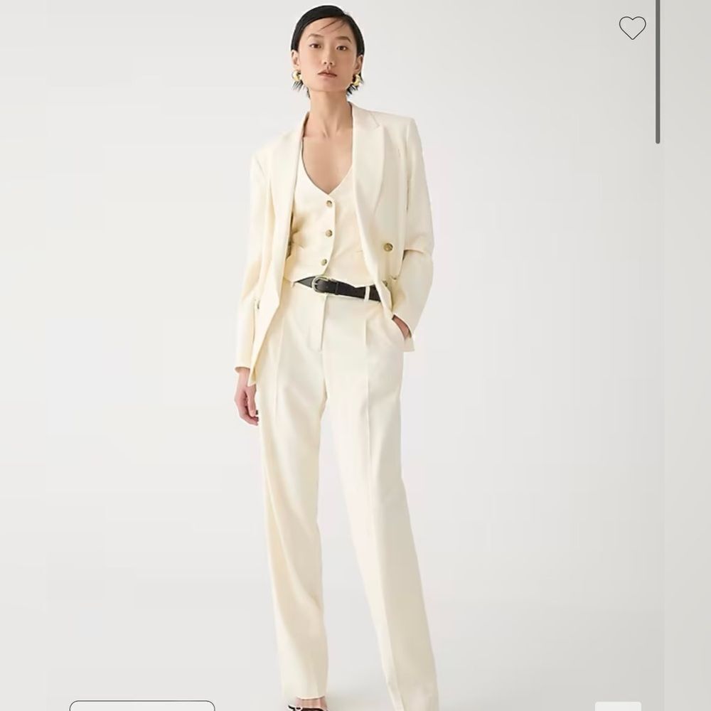 J. Crew Cream Wide Leg Pants